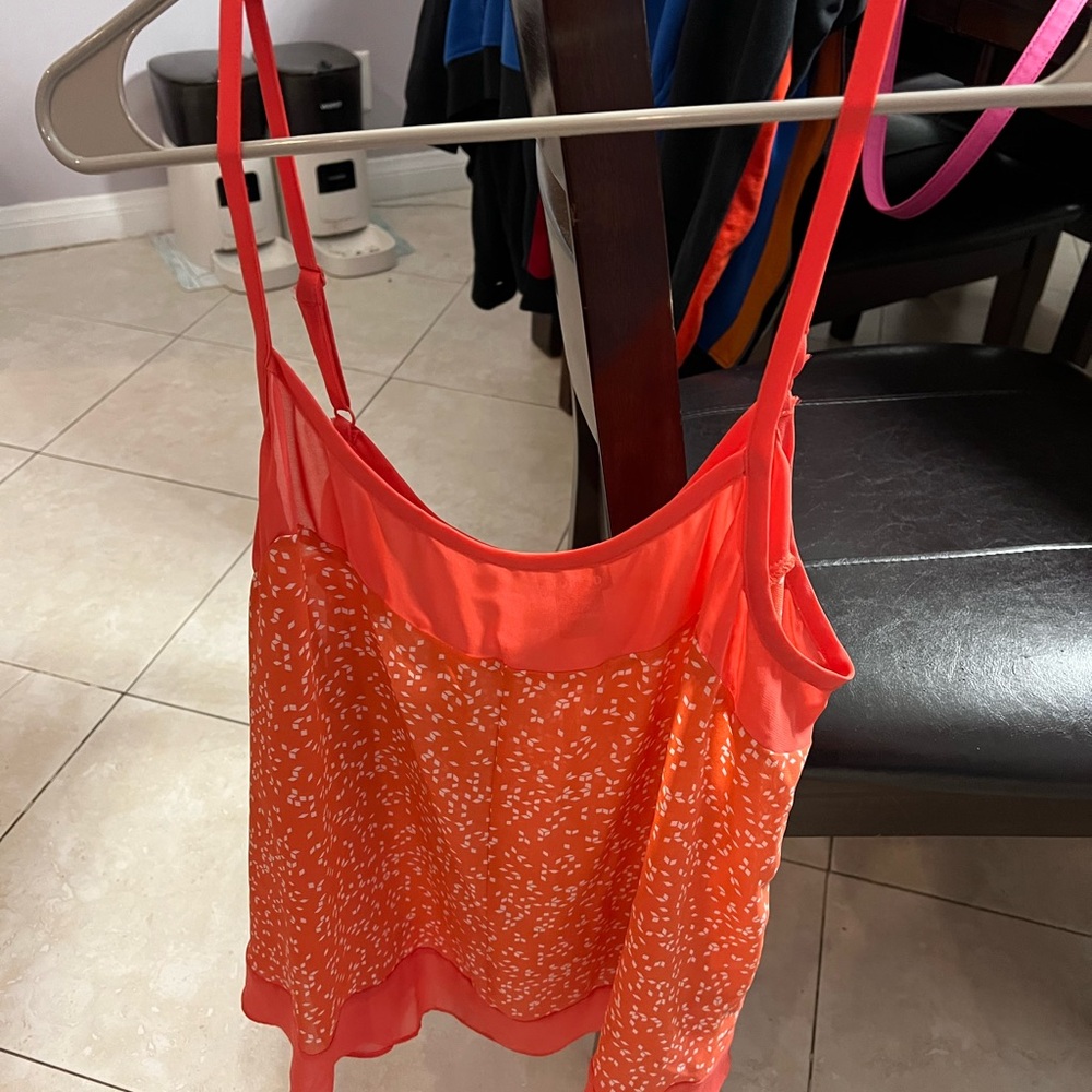 Torrid Orange Polka Dot Spaghetti Strap Camisole